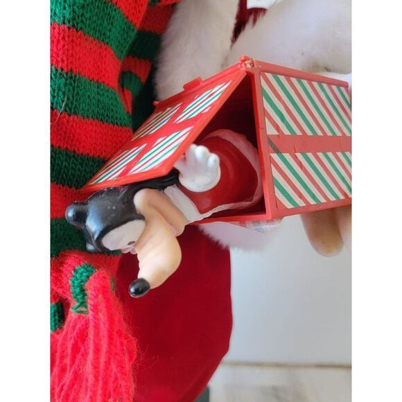 Telco 1994 animated goofy Jack in Box Xmas decor santa - Picture 11 of 16